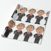 Funny George W Bush Political Caricature Geschenkpapier (Ungerollt)