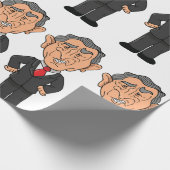 Funny George W Bush Political Caricature Geschenkpapier (Ecke)