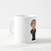 Funny George W Bush Political Caricature Kaffeetasse (Vorderseite Links)