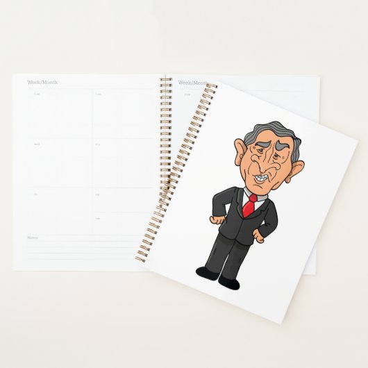 Funny George W Bush Political Caricature Planer (Anzeige)