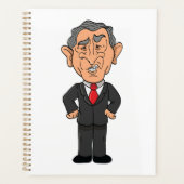 Funny George W Bush Political Caricature Planer (Vorderseite)