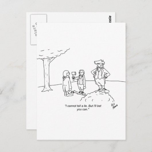 Funny George Washington Cherry Tree Geschenk! Postkarte (Vorne/Hinten)