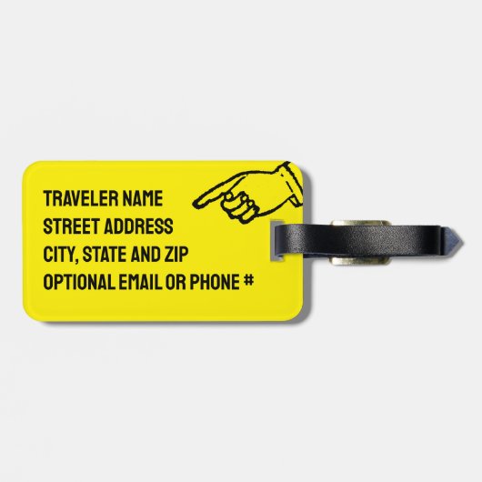 Funny Gepäckanhänger - LOST BAG (Rückseite horizontal)