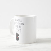 Funny gerade genug Kindertrauma Kaffee Tasse (Vorderseite Links)