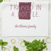 Funny gerade gerettet Wein gefangen Flasche Famili Geschirrtuch (Gefaltet)