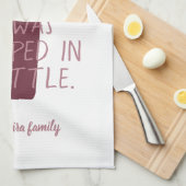 Funny gerade gerettet Wein gefangen Flasche Famili Geschirrtuch (Viertel Falte)