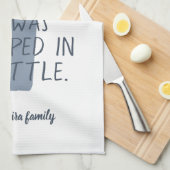 Funny gerade gerettet Wein gefangen Flasche Famili Geschirrtuch (Viertel Falte)