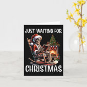 Funny gerade Gewartet Weihnachten Skeleton Hallowe Karte (Gelbe Blume)