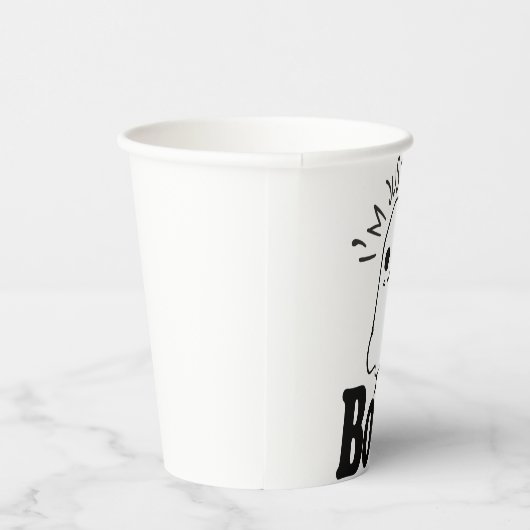 Funny gerade hier für Boos, Halloween Pappbecher (Rechts)