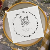 Funny gerade verheiratet Auto Brauch Hochzeit Serviette