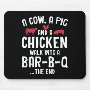 Funny geräuchert Fleisch Steak Grillen Bar Grill G Mousepad