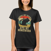 Funny Gerbil Owner School My Gerbil Ate My Homewor T-Shirt (Vorderseite)