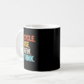 Funny Gerecycelt Wiederverwendung Erneute denken E Kaffeetasse (Vorderseite Links)