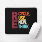 Funny Gerecycelt Wiederverwendung Erneute denken E Mousepad (Mit Mouse)