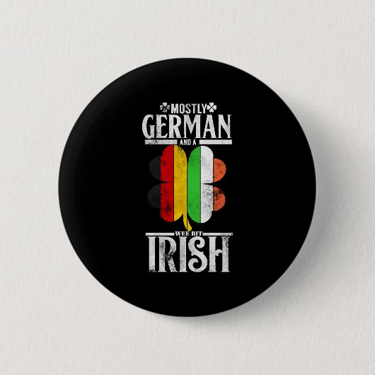 Funny German A Wee Bit Irish Pub Deutschland Gesch Button (Vorderseite)