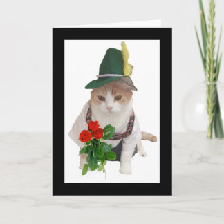 Funny German Cat Valentine Feiertagskarte