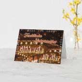 Funny German Christmas market grüßt Karte (Gelbe Blume)