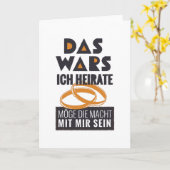 Funny German Ehe Karte (Gelbe Blume)