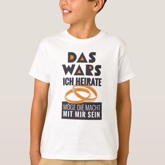Funny German Ehe T-Shirt (Vorderseite)