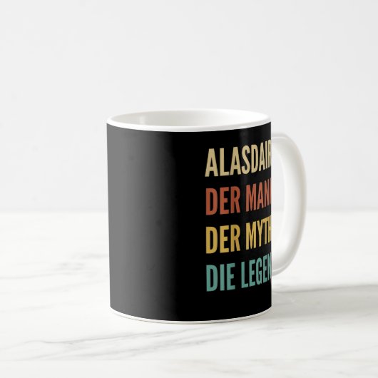 Funny German First Name Design - Alasdair Kaffeetasse (VorderseiteRechts)