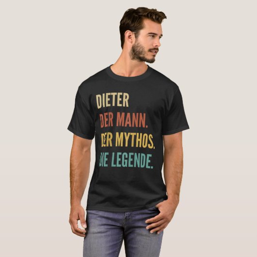 Funny German First Name Design - Dieter T-Shirt (Vorne ganz)