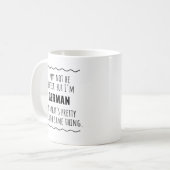 Funny German Germany Gift Idea Kaffeetasse (Vorderseite Links)