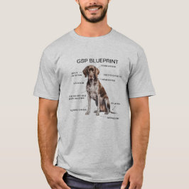 Funny German Kurzhaarige Pointer Blueprint T-Shirt