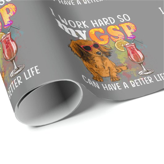 Funny German Kurzhaarige Pointer GSP Lover Geschenkpapier (Rolleneckpunkt)