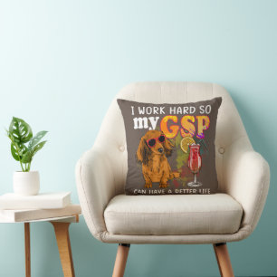 Funny German Kurzhaarige Pointer GSP Lover Kissen