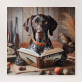 Funny German Kurzhaarige Pointer Hunt Jagen Puzzle (Vertikal)