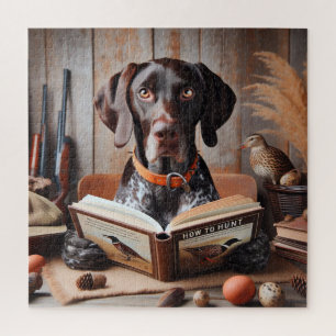 Funny German Kurzhaarige Pointer Hunt Jagen Puzzle