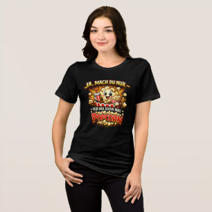 Funny German Popcorn Drama Quote Design Tri-Blend Shirt