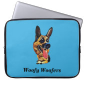Funny German Shepherd 15" Neoprene Laptop Sleeve (Vorderseite)