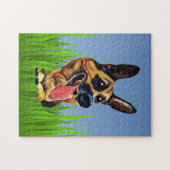 Funny German Shepherd 252 Piece Puzzle (Horizontal)