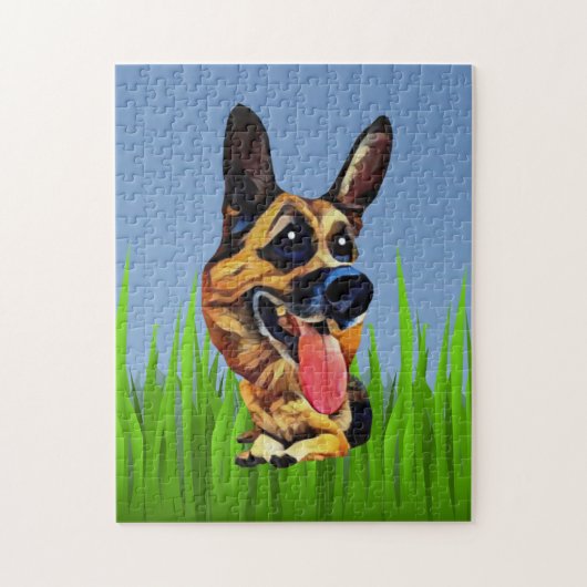 Funny German Shepherd 252 Piece Puzzle (Vertikal)