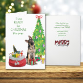 Funny German Shepherd Bereit für Weihnachten