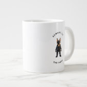 Funny German Shepherd "Beware of the Ruff" Jumbo-Tasse (Vorderseite Rechts)