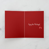 Funny German Shepherd Christmas Feiertagskarte (Innenseite)