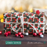 Funny German Shepherd Christmas Pattern Geschenkpapier<br><div class="desc">Das Weihnachtsmuster des Deutschen Hirten ist in einer Aquarellfarbe eines deutschen Schäferhirds mit einem roten Weihnachtshut und einem roten Weihnachtsschal gehalten. Funny Design für Hunde Liebhaber!</div>