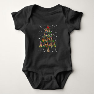 Funny German Shepherd Christmas Tree Decor Ornamen Baby Strampler