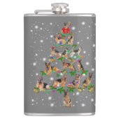 Funny German Shepherd Christmas Tree Decor Ornamen Flachmann (Vorderseite)