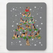 Funny German Shepherd Christmas Tree Decor Ornamen Mousepad (Vorne)