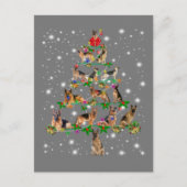 Funny German Shepherd Christmas Tree Decor Ornamen Postkarte (Vorderseite)