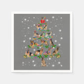 Funny German Shepherd Christmas Tree Decor Ornamen Serviette (Vorderseite)