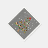 Funny German Shepherd Christmas Tree Decor Ornamen Serviette (Ecke)