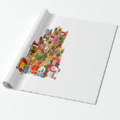 Funny German Shepherd Christmas Tree Lights Gesche Geschenkpapier (Ungerollt)