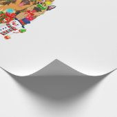 Funny German Shepherd Christmas Tree Lights Gesche Geschenkpapier (Ecke)