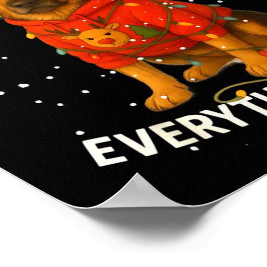 Funny German Shepherd Decorate Christmas Shirts I' Poster (Ecke)