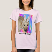 Funny German Shepherd Dog & Bunny Ears Frauen T-Shirt (Vorderseite)