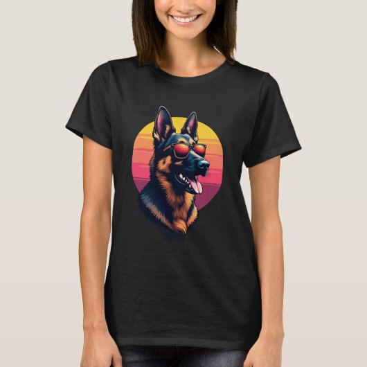 Funny German Shepherd Dog Design Art Costume Outfi T-Shirt (Vorderseite)